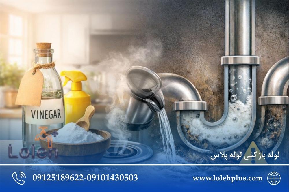 روش امن شست وشوی لوله فاضلاب با سرکه ، جوش شیرین و آب گرم؛ کِی مفید است ، کِی نه؟