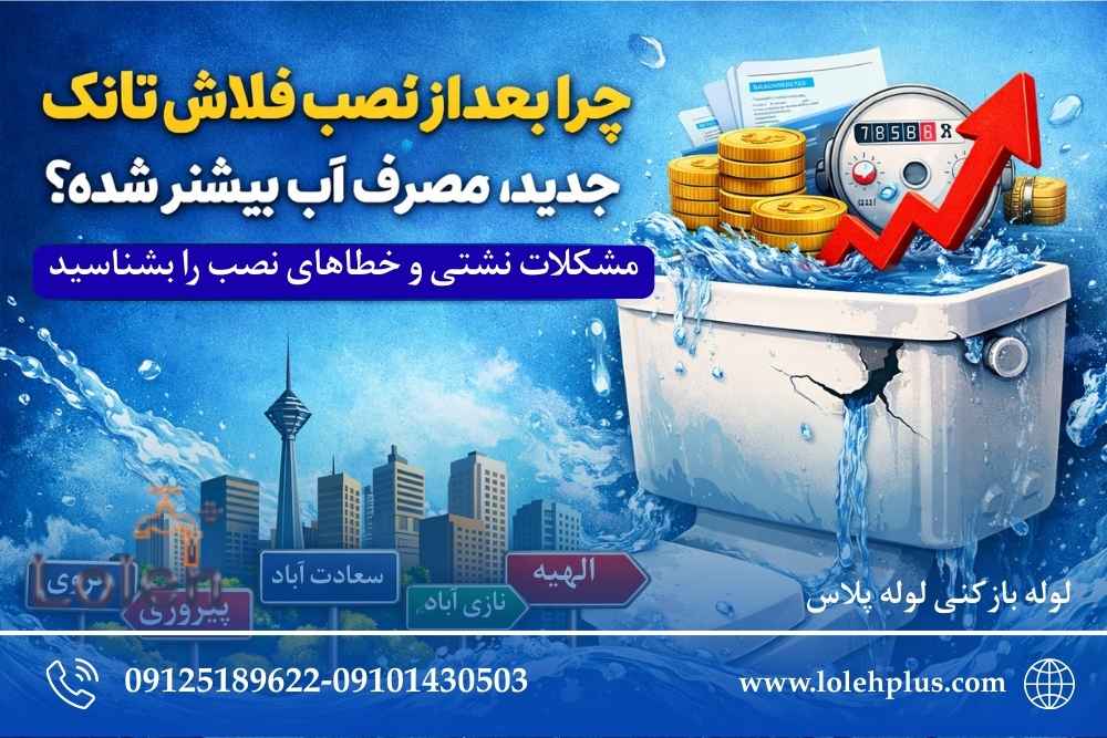 چرا بعد از نصب فلاش تانک جدید ، مصرف آب بیشتر شده؟