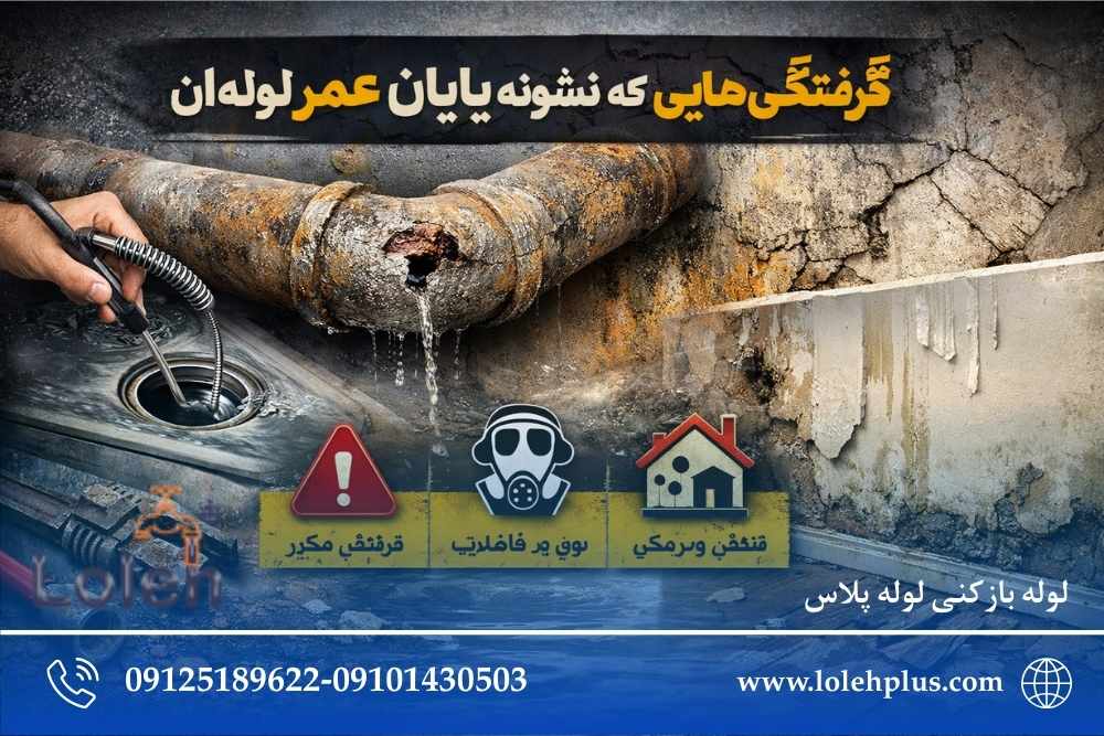 گرفتگی هایی که نشونه پایان عمر لوله ان