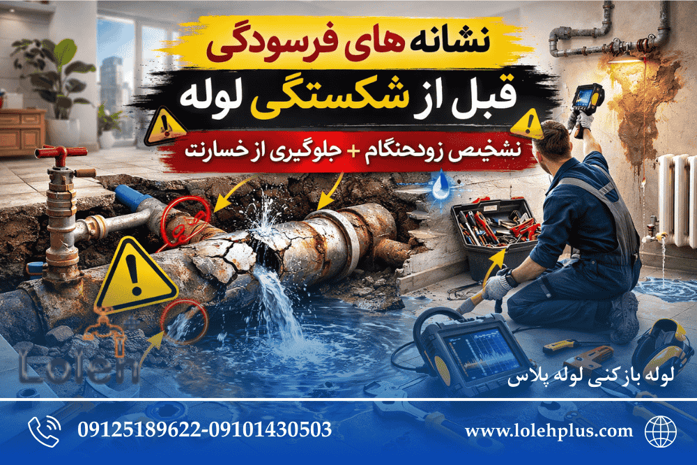 نشانه های فرسودگی قبل از شکستگی لوله